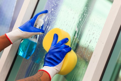 Carpet cleaning safety equipment and protected workspace
