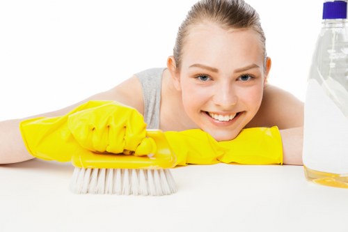 Sanitised reception area cleaned by office cleaners in Finchley