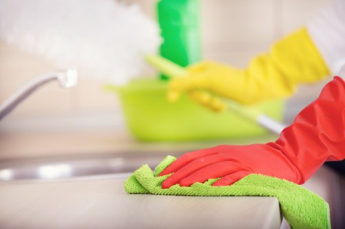 Deep carpet cleaning restoring fibres in a living room